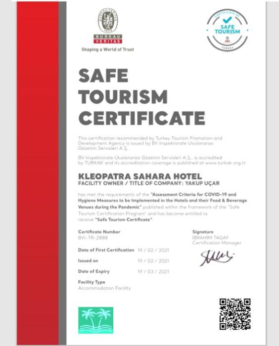 Kleopatra Sahara Hotel 阿拉尼亚 外观 照片